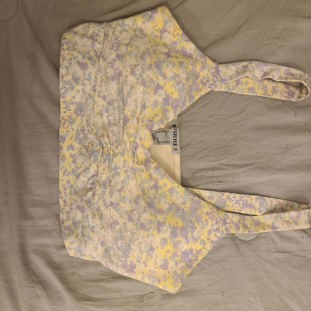 Floral sport's bra